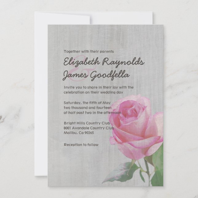 Einladungen zu Vintagen Rose (Vorderseite)