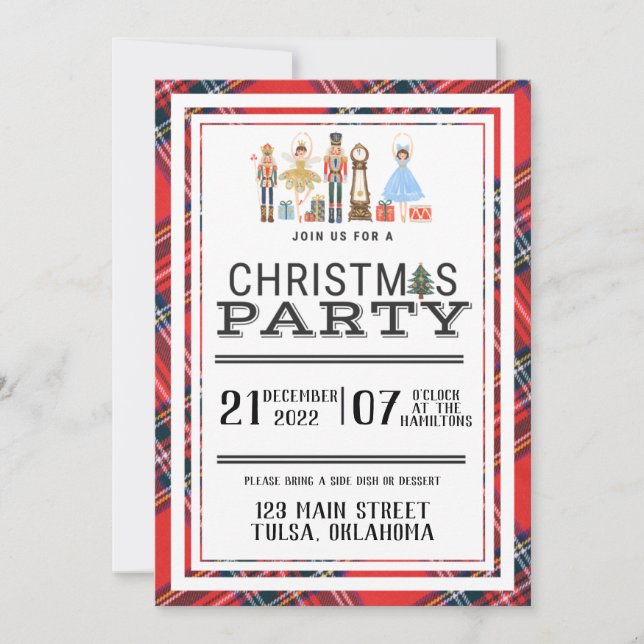 Einladungen zu Weihnachts-Nutcracker (Vorderseite)