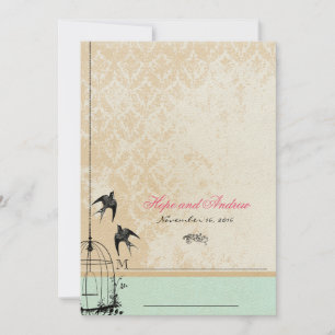 Einladungen zu Whimsical Vintag Bird Cage Wedding