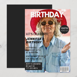 Einladungen zum 100. Geburtstag für das Titelblatt
