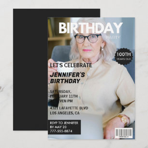 Einladungen zum 100. Geburtstag für das Titelblatt