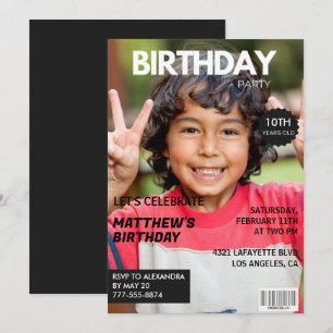 Einladungen zum 10. Geburtstag für ihn Magazin-Cov