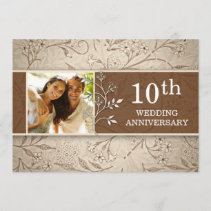 Einladungen zum 10. Hochzeitstag Foto