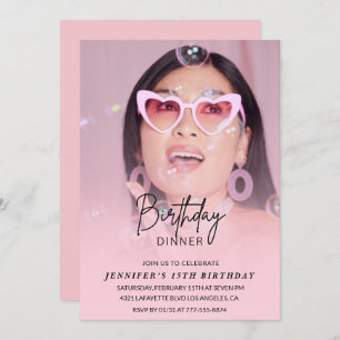 Einladungen zum 15. Geburtstag Geburtstag Abendess