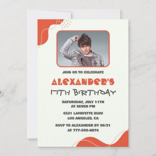 Einladungen zum 17. Geburtstag für Männer Modern F