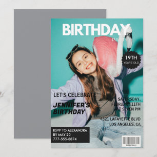 Einladungen zum 19. Geburtstag für ihre Zeitschrif