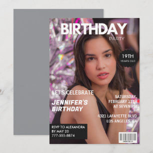 Einladungen zum 19. Geburtstag für ihre Zeitschrif