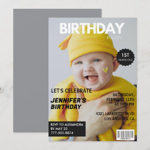 Einladungen zum 1. Geburtstag für ihn Zeitschrifte