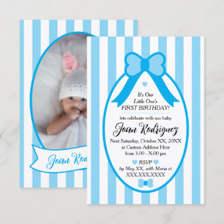 Einladungen zum 1. Geburtstag mit Little One Bow F