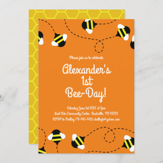 Einladungen zum 1. Geburtstag Mod Bee Day