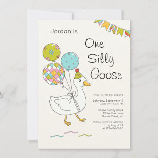 Einladungen zum 1. Geburtstag von One Silly Goose