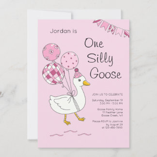 Einladungen zum 1. Geburtstag von One Silly Goose