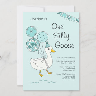 Einladungen zum 1. Geburtstag von One Silly Goose
