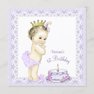 Einladungen zum 1. Geburtstag von Purple Princess
