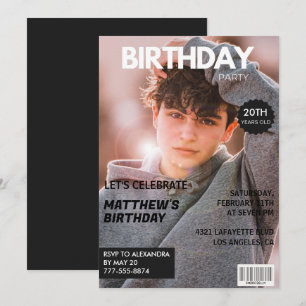 Einladungen zum 20. Geburtstag für ihn Magazin-Cov