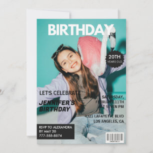 Einladungen zum 20. Geburtstag für ihre Zeitschrif