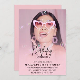 Einladungen zum 21. Geburtstag Geburtstag Abendess