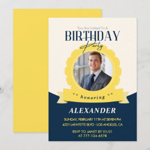 Einladungen zum 21. Geburtstag Männer Abzeichen Fo