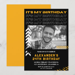 Einladungen zum 24. Geburtstag Männer Foto Spray A