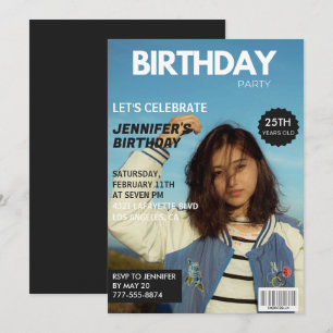 Einladungen zum 25. Geburtstag Magazin-Cover
