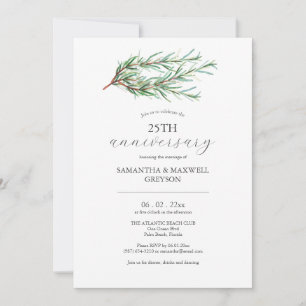 Einladungen zum 25. Hochzeitstag Rosmarin