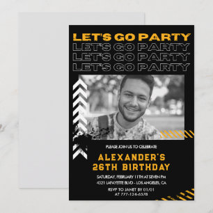 Einladungen zum 26. Geburtstag Männer Foto Spray A