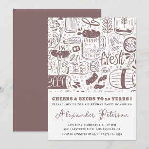 Einladungen zum 28. Geburtstag Männer Bier Vintage