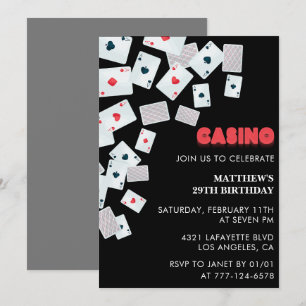 Einladungen zum 29. Geburtstag Herren Poker Casino