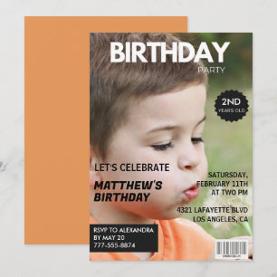 Einladungen zum 2. Geburtstag für ihn Zeitschrifte