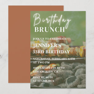 Einladungen zum 33. Geburtstag Backyard BBQ Brunch