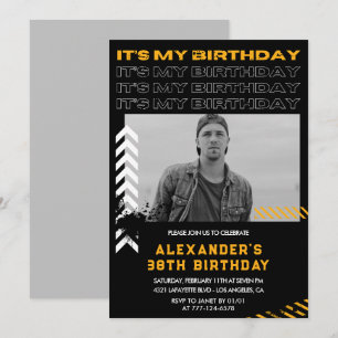 Einladungen zum 38. Geburtstag Männer Foto Spray A