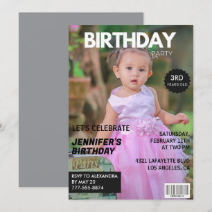 Einladungen zum 3. Geburtstag für ihn Zeitschrifte