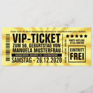 Einladungen zum 50. Geburtstag (“VIP”)