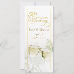 Einladungen zum 50. Hochzeitstag - Hochformat-Einl