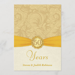Einladungen zum 50. Jubiläum - Goldmonogramm