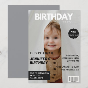 Einladungen zum 5. Geburtstag für sie Zeitschrifte