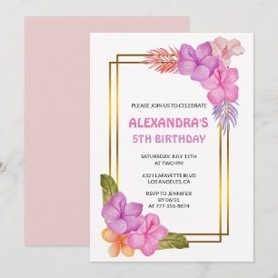 Einladungen zum 5. Geburtstag Tropical Party