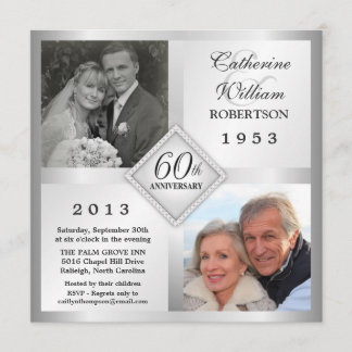 Einladungen zum 60. Silver Diamond Anniversary Fot