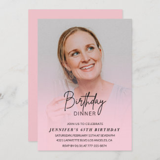 Einladungen zum 65. Geburtstag Geburtstag Abendess