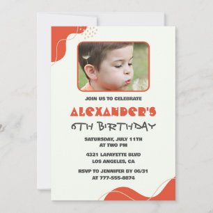Einladungen zum 6. Geburtstag für Jungen Modern Fo
