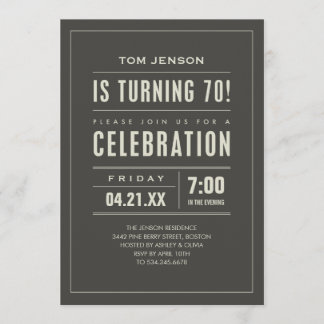 Einladungen zum 70. Geburtstag