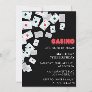 Einladungen zum 74. Geburtstag Herren Poker Casino
