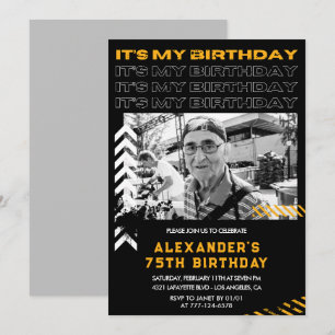 Einladungen zum 75. Geburtstag Männer Foto Sprühfa