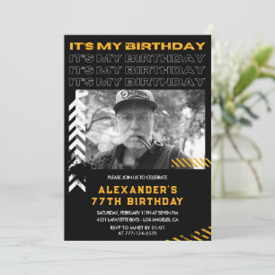 Einladungen zum 77. Geburtstag Männer Foto Sprayfa
