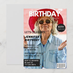 Einladungen zum 85. Geburtstag für ihr Magazin-Cov