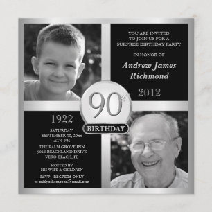 Einladungen zum 90. Geburtstag Dann & Jetzt 2 Foto