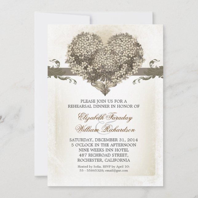 Einladungen zum Abendessen mit Vintager Probe (Vorderseite)