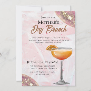 Einladungen zum Brunch der Mutter mit Aquarellfarb