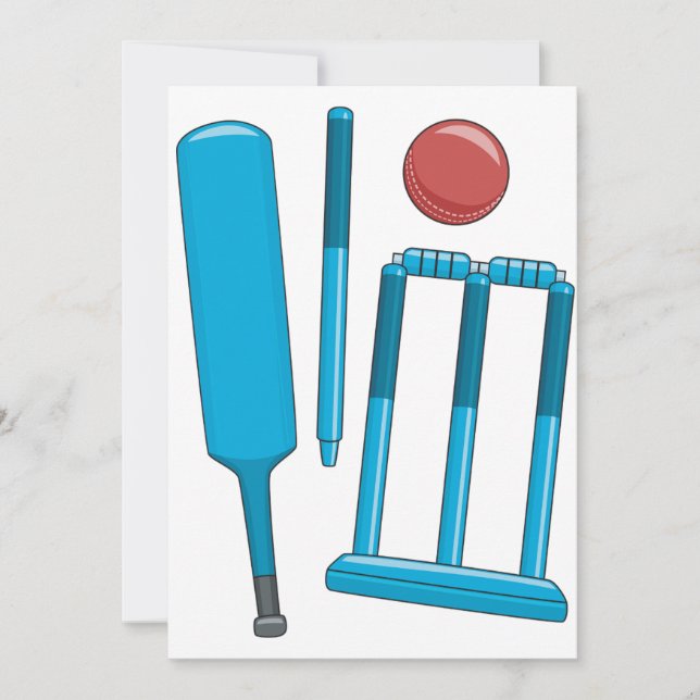 Einladungen zum Cricket-Set (Vorderseite)