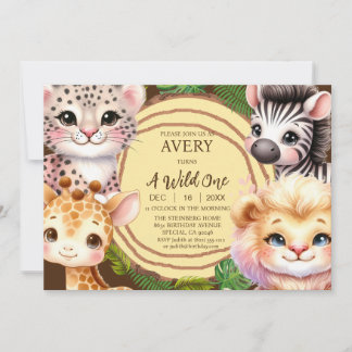 Einladungen zum ersten Geburtstag eines wilden Jun